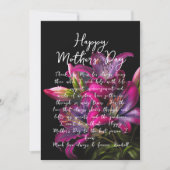 Lilies Mothers Day Thanks You Message Card 招待状 (正面)