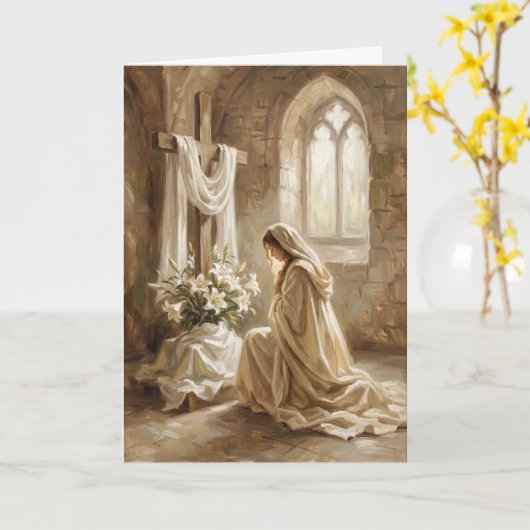 Lilies of His Love Easter Card カード (黄色い花)