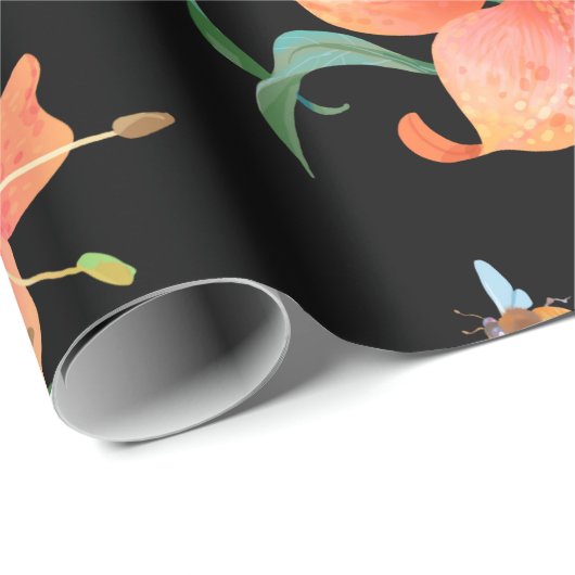 Lilies seamless background pattern.  ラッピングペーパー (ロールコーナー)