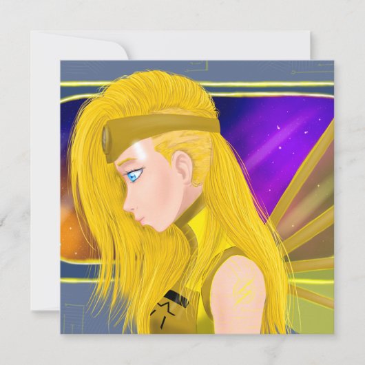 Lilin OC – サイボーグエンジェル – スターセットインスパイアアート カード (正面)