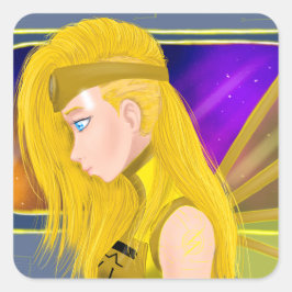 Lilin OC – サイボーグエンジェル – スターセットインスパイアアート スクエアシール