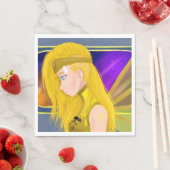 Lilin OC – サイボーグエンジェル – スターセットインスパイアアート スタンダードランチョンナプキン (インサイチュ)