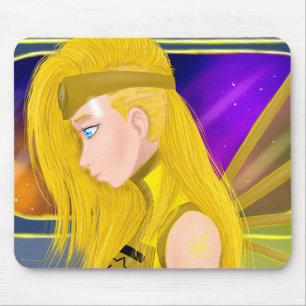 Lilin OC – サイボーグエンジェル – スターセットインスパイアアート マウスパッド