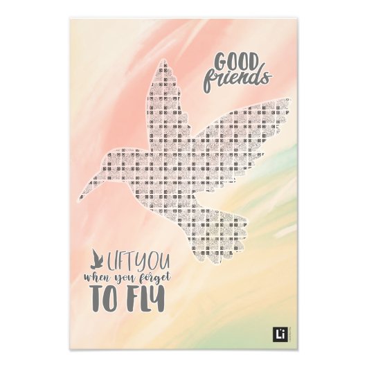 Lil'Inspirations #17 - Good friends lift you... フォトプリント (正面)