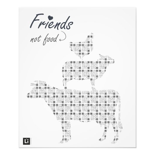 Lil'Inspirations #37 - Friends, not food フォトプリント (正面)