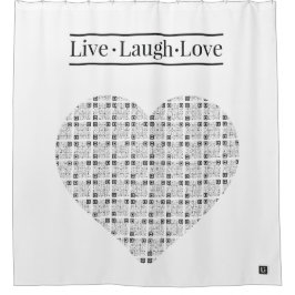 Lil'Inspirations #5 - Live, Laugh, Love シャワーカーテン