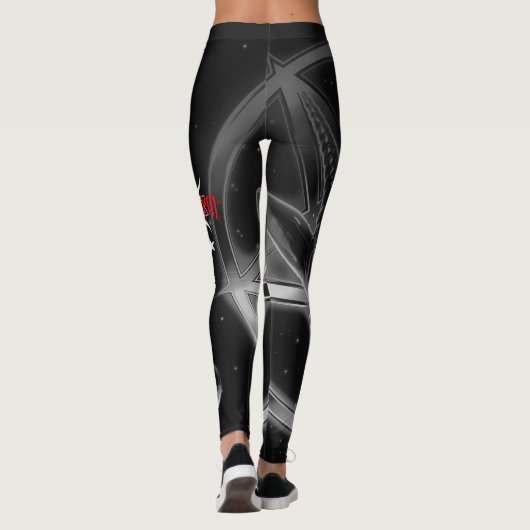 lilithの魔法使いの五芒星のbaphometのレギングの黒 レギンス (裏面)