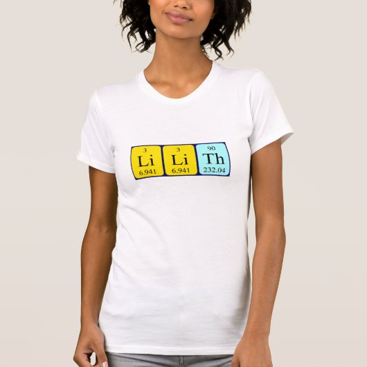Lilith期別テーブル名のシャツ Tシャツ (正面)