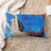 Lilith -人魚のコラージュの芸術 ランバークッション (ブランケット)