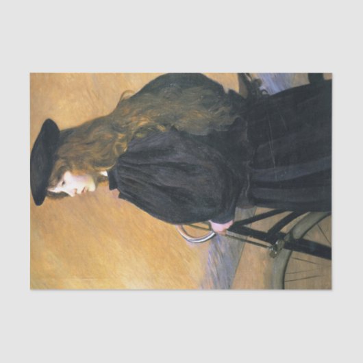 Lilla Cabot PerryのYoung Bicyclist 薄葉紙 (正面)