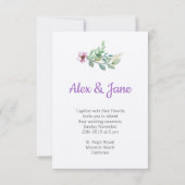 Lillac Floral Design for Wedding or Event サンキューカード (裏面)