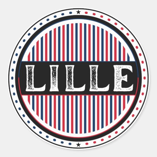 Lille City Pride Emblem – French Identity ラウンドシール (正面)