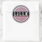 Lille City Pride Emblem – French Identity ラウンドシール (バッグ)
