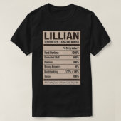 Lillian Nutrition Facts Name Nickname Alias Title Tシャツ (デザイン正面)