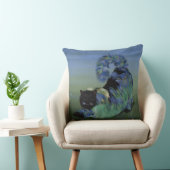 Lillie居心地のよく黒く柔らかい猫 クッション (椅子)