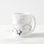 Lillteの悲しいピンクのバニー コーヒーマグカップ (正面右)
