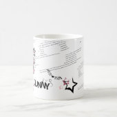Lillteの悲しいピンクのバニー コーヒーマグカップ (中央)