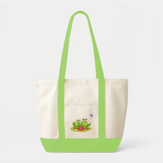 Lillyのパッドのバッグのカエル トートバッグ (正面)