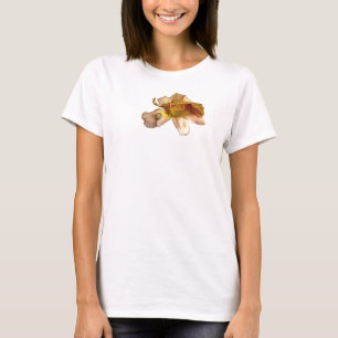 lilly花の女性Tシャツの頂点に達されたヤモリ Tシャツ