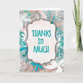 Lilly Blue Thank You – Modern Floral Appreciation カード