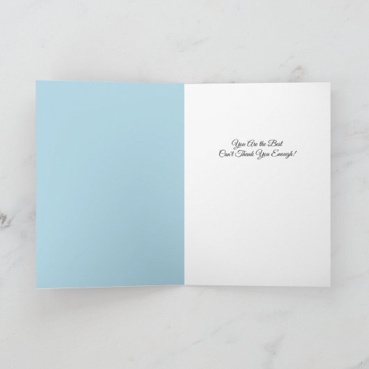 Lilly Blue Thank You – Modern Floral Appreciation  カード (内部)