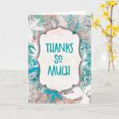 Lilly Blue Thank You – Modern Floral Appreciation カード (黄色い花)