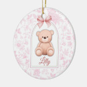 Lilly | Custom Pink Teddy Bear Nursery Design  セラミックオーナメント (左)