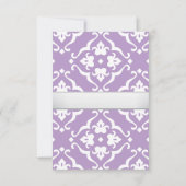 Lilly Damask Floral Wedding Meal RSVP Card (裏面)