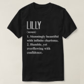 Lilly First Name Definition Personalized Gift Idea Tシャツ (デザイン正面)