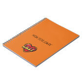 Lilly Heart Orange ノートブック (左側)