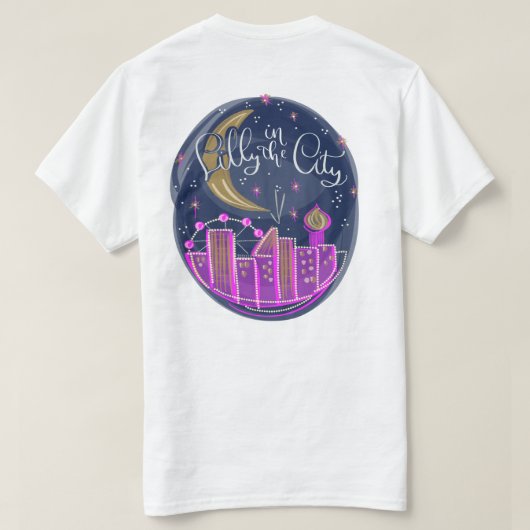 Lilly in the City – ロゴTシャツ Tシャツ (デザイン裏面)