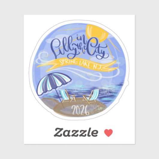 Lilly in the City - Spring Lake, NJ - Sticker シール (シート)