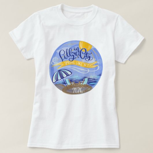 Lilly in the City - Spring Lake, NJ - T-shirt Tシャツ (デザイン正面)