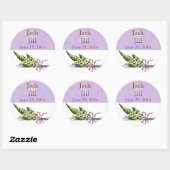 Lilly of the Valleyブライダル日付ステッカー ラウンドシール (シート)