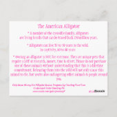 LillyGatorアリゲーターレスキュー葉書 ポストカード (裏面)