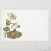 Lillypadおよびカエルの文房具 便箋 (正面)