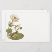 Lillypadおよびカエルの文房具 便箋 (正面/裏面)