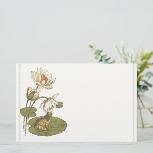 Lillypadおよびカエルの文房具 便箋 (スタンド正面)