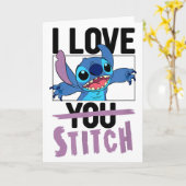Lilo &amp; Stitch - Valentines Day I Love Stitch  カード (黄色い花)