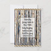 Lil'Sheriff Teddy Bearカウボーイベビーシャワー 招待状 (裏面)