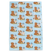 Lil'Slugger Baseballをテーマにしたキッズ ミディアムペーパーバッグ (裏面)