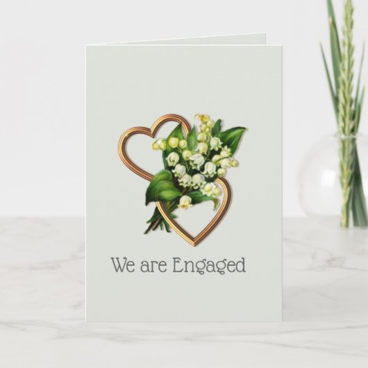 Lilyとハート、婚約発表 案内状 (正面)