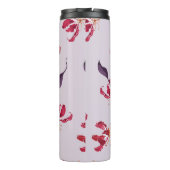 Lilyフローラ手描きイラストレーションパターン タンブラー (裏面)