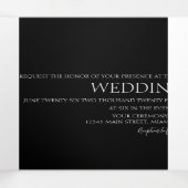 Lilyフローラ手描きスクリプ結婚ト 三つ折り招待状 (内部中)