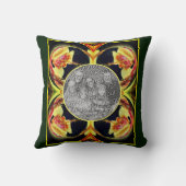 Lilyフローラ抽象芸術フレーム独自の写真を作成 クッション (裏面)