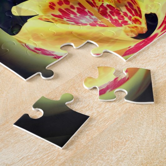 Lilyフローラ抽象芸術フレーム独自の写真を作成 ジグソーパズル (側面)