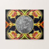 Lilyフローラ抽象芸術フレーム独自の写真を作成 ジグソーパズル (横)