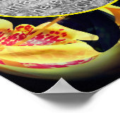 Lilyフローラ抽象芸術フレーム独自の写真を作成 ポスター (角)