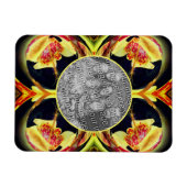 Lilyフローラ抽象芸術フレーム独自の写真を作成 マグネット (横)