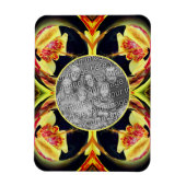 Lilyフローラ抽象芸術フレーム独自の写真を作成 マグネット (縦)